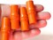 4 40mm Orange Vintage Wood Tube Beads Wooden Macrame Large Hole Beads